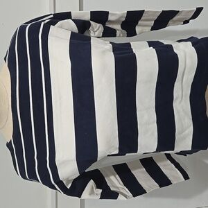 J Crew Women's 3/4 Sleeves Navy Stripped Top XS